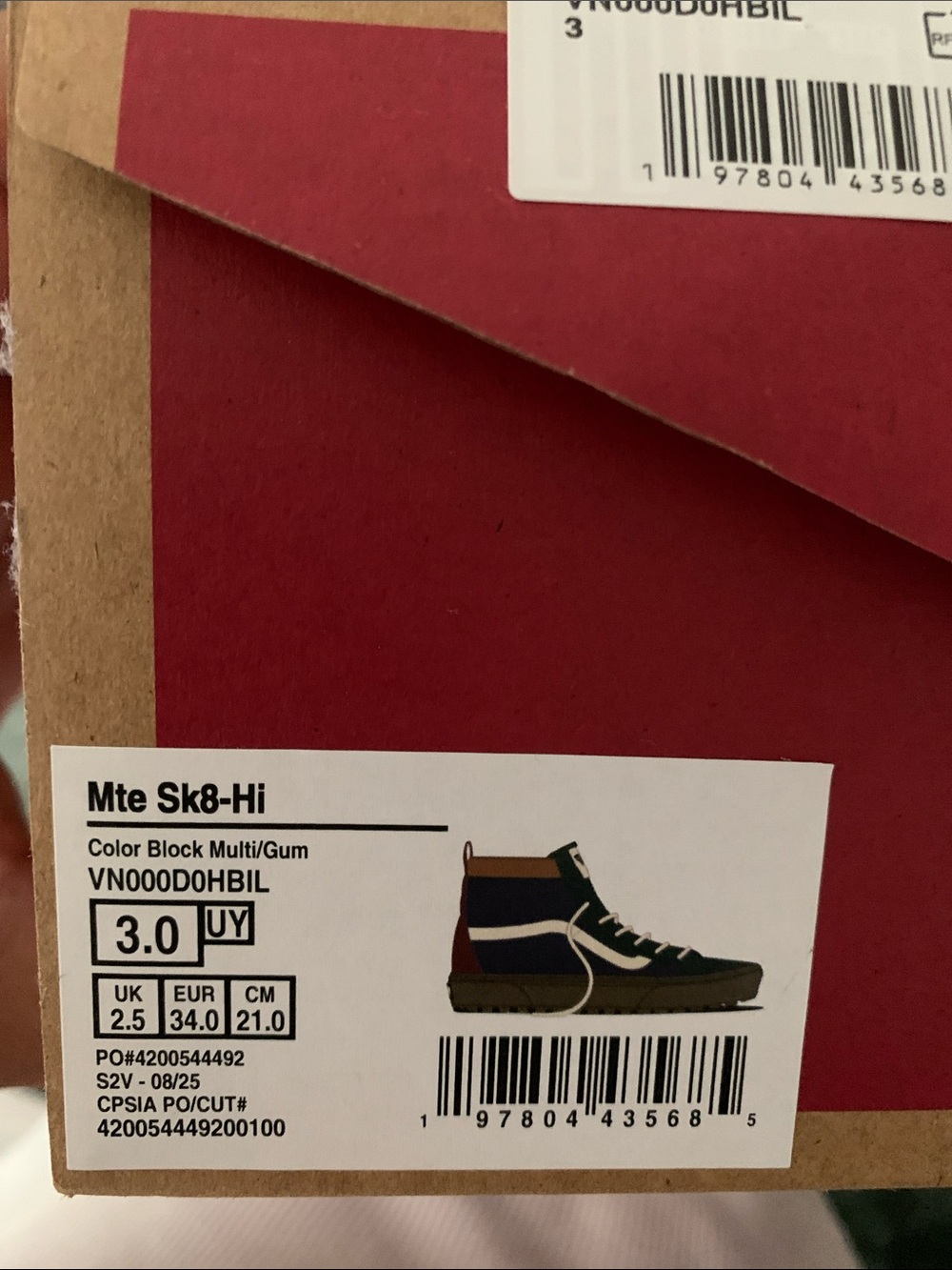 Vans MTE Sk8-Hi High-Top Boots in Navy, Brown, White